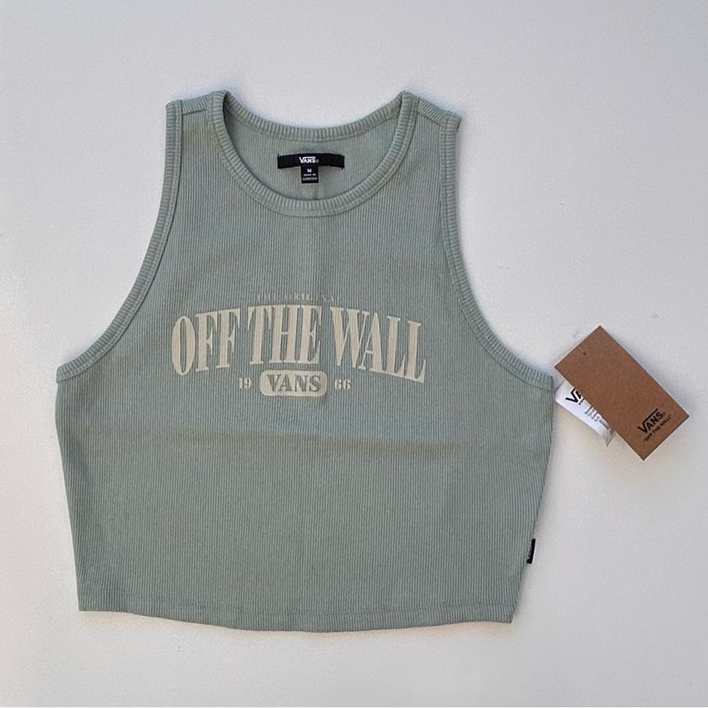 Vans Ribbed Tank Top Cami Brand New With Tags Green Size Women’s Medium Skater
